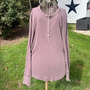 Aerie Light Brown Long Sleeve Top